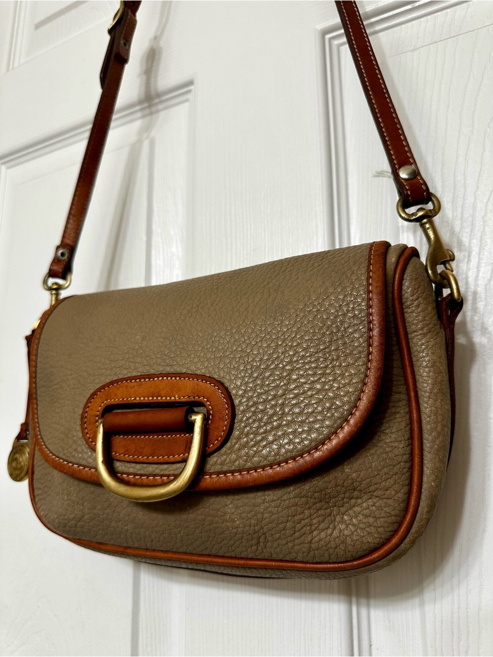 Vintage Donney & Bourke Leather Crossbody Saddle Bag - Picture 4 of 13